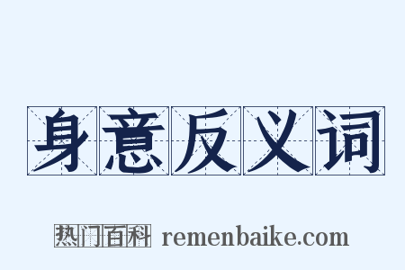 身意反义词是什么意思的图片